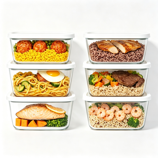 3x Large Glass Vacuum Food Containers - For Handheld Sealers
