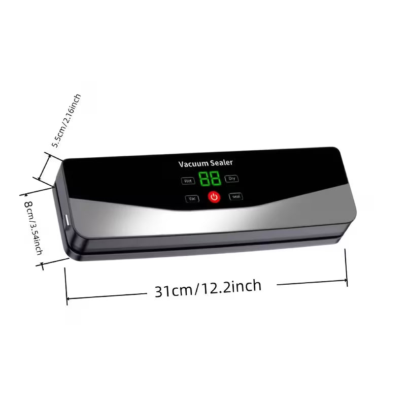 Compact Digital Food Vacuum Sealer with Dry and Moist Modes