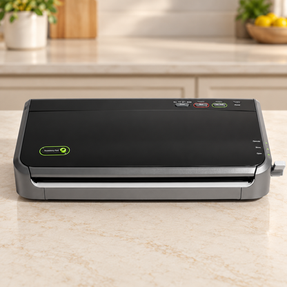 Food Vacuum Sealer with Roll Storage and Built-In Cutter